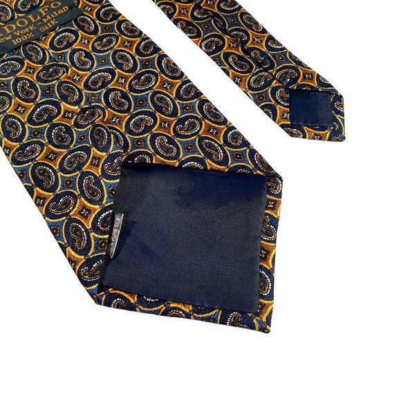 Adolfo New York Mens Necktie Tie All Silk Designer Accessory Work Office Gift - Picture 5 of 5